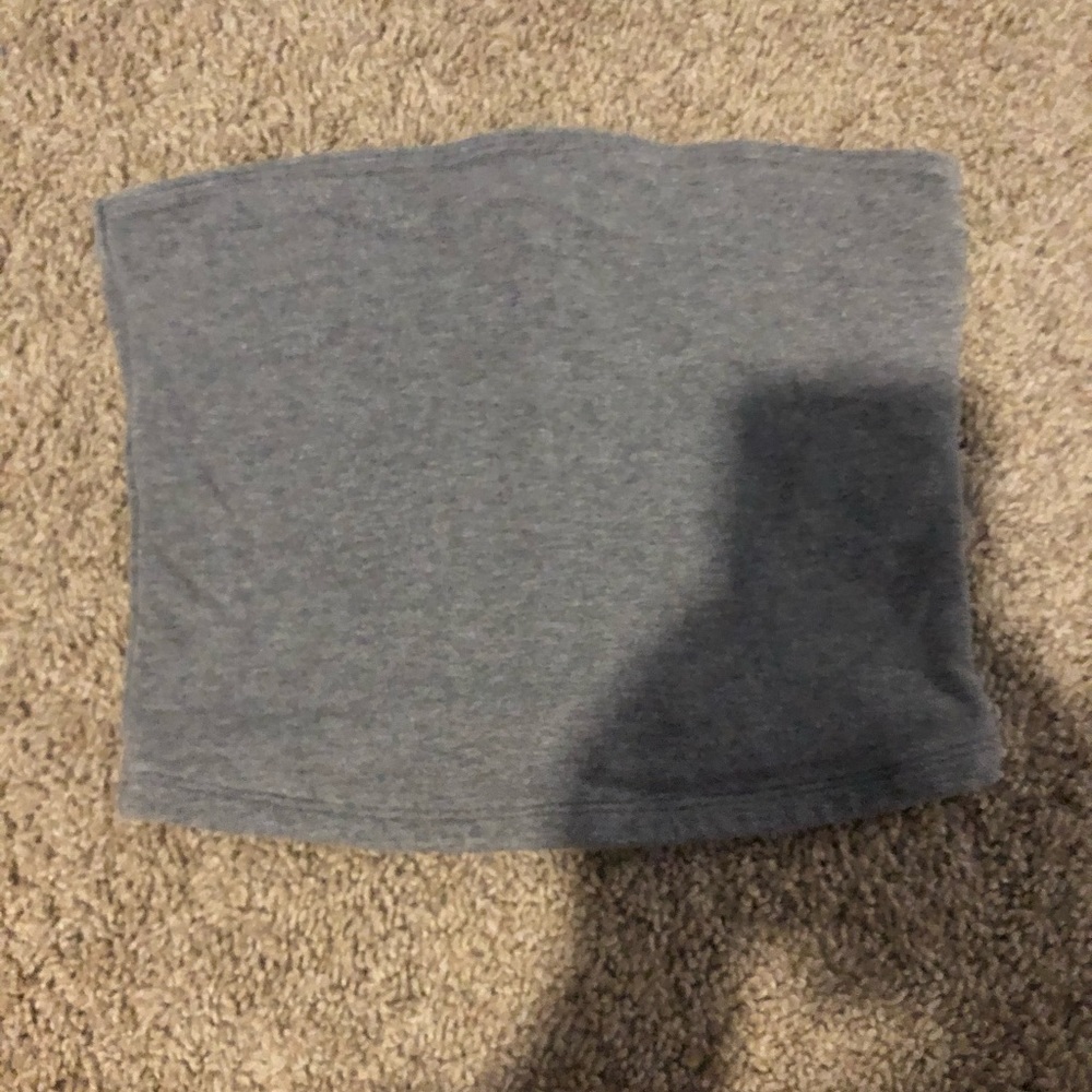 a grey tube top in an xs from hollister